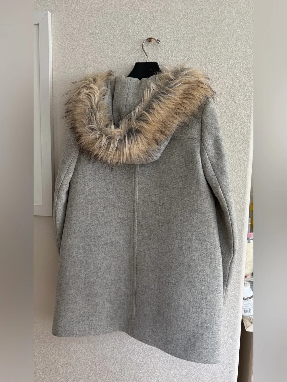 J. Crew Women's Chateau Stadium
Cloth Wool Felt Faux Vegan Fur
Hood Jacket Coat - Picture 2 of 10